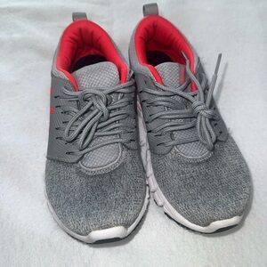 Asics Gray and Red Sneakers
